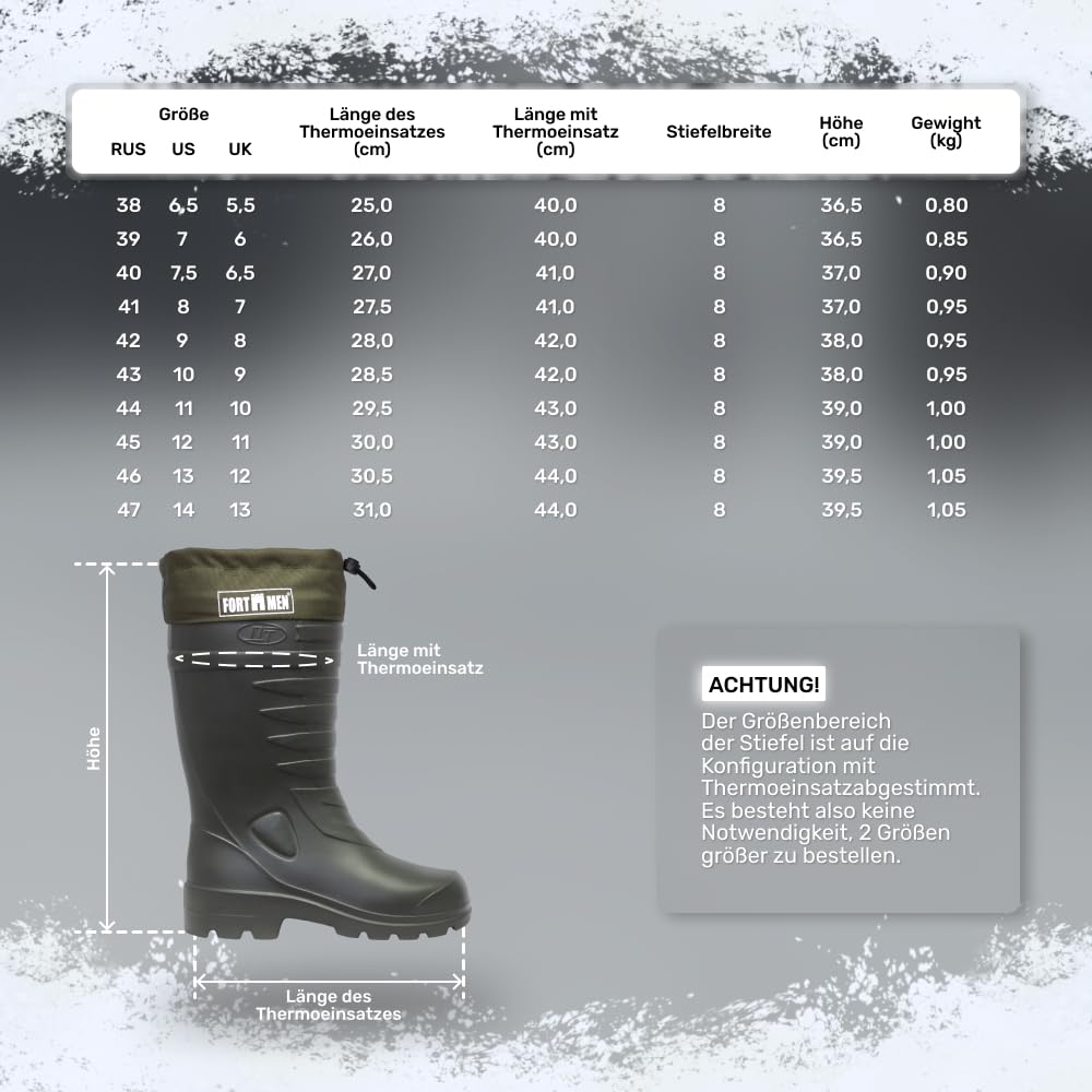 Gefütterte Gummistiefel Thermo Anglerstiefel Herren Damen Eva warme Winter Stiefel 38-47 Arbeitsstiefel mit Futter Anglerstiefel