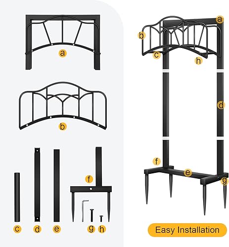 Miniatura 6 de SHOMEXTOL Soporte para manguera de jardín  Soporte para manguera de agua mejorado con capacidad para manguera de 150 pies, colgador de manguera