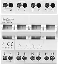 ATS Manual Transfer Switch 4P 63A 415V 2 Position Switch for Dual Power Supply, DIN Rail, Suitable for Industrial and Home Use