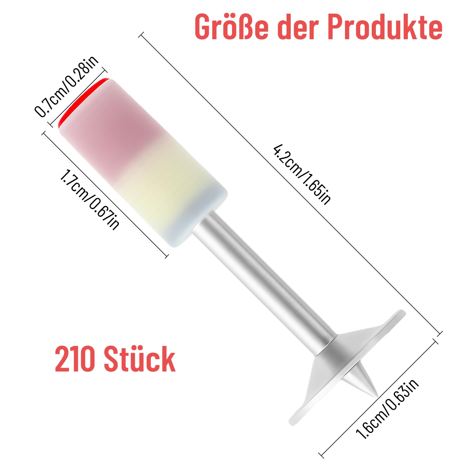210 Stück Weiß Round Nägel，Nagelpistole，Manuelle Stahlnägel Round Nails für Druckluft Nietpistole Zubehör, Wall Decken Kabelkanäle Befestigung Installieren Reparatur