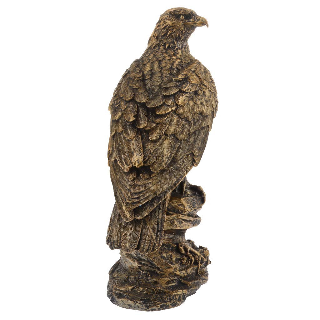 Statua Aquila In Resina – Decorazione Per Giardino O Interni, Bronzo, Dimensioni 18x12x29 Cm - 6