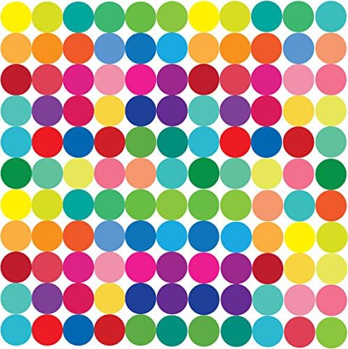 2 inch Dot Wall Decals, Mini Confetti Rainbow Polka Dots Wall Stickers Repositionable Peel and Stick Decals