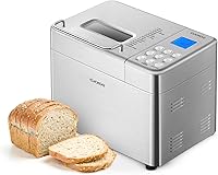 CUCKOO CBM-AAB101S Bread Maker: 15 Menus, 2lb Loaves, Auto Fruit/Nut Dispenser, 3 Crusts, Gluten-Free & Sourdough Ready