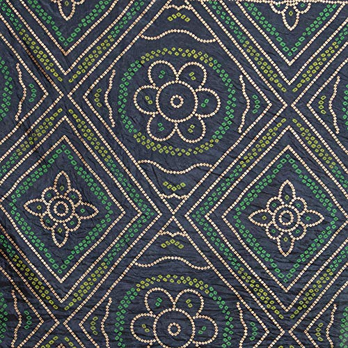 Image of DUPATTA BAZAAR Woman's Printed Bandhini Silk dupatta