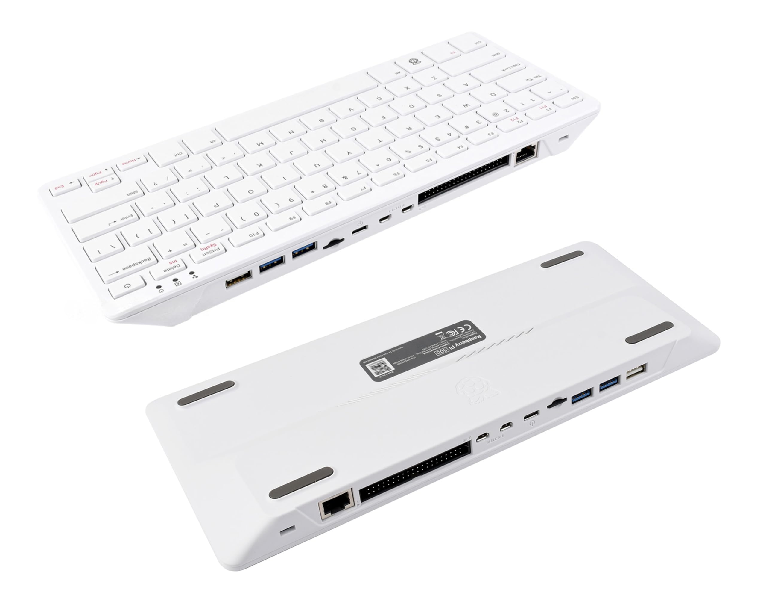 Kit base Pi 500 compatibile con Raspberry Pi 500, potente tastiera computer, stesso processore quad-core a 64 bit, supporto WiFi/Bluetooth, viene fornito con scheda micro SD ufficiale da 32 GB (6