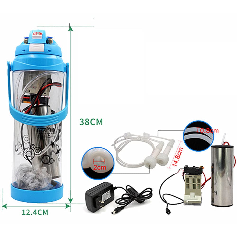 Ordeñadora de Cabras portátil, máquinas de ordeño de Cabras con 2 Pezoneras Bomba de vacío de pulsación Cubo de Acero Inoxidable para Cabra,Pulsationfor-Sheep