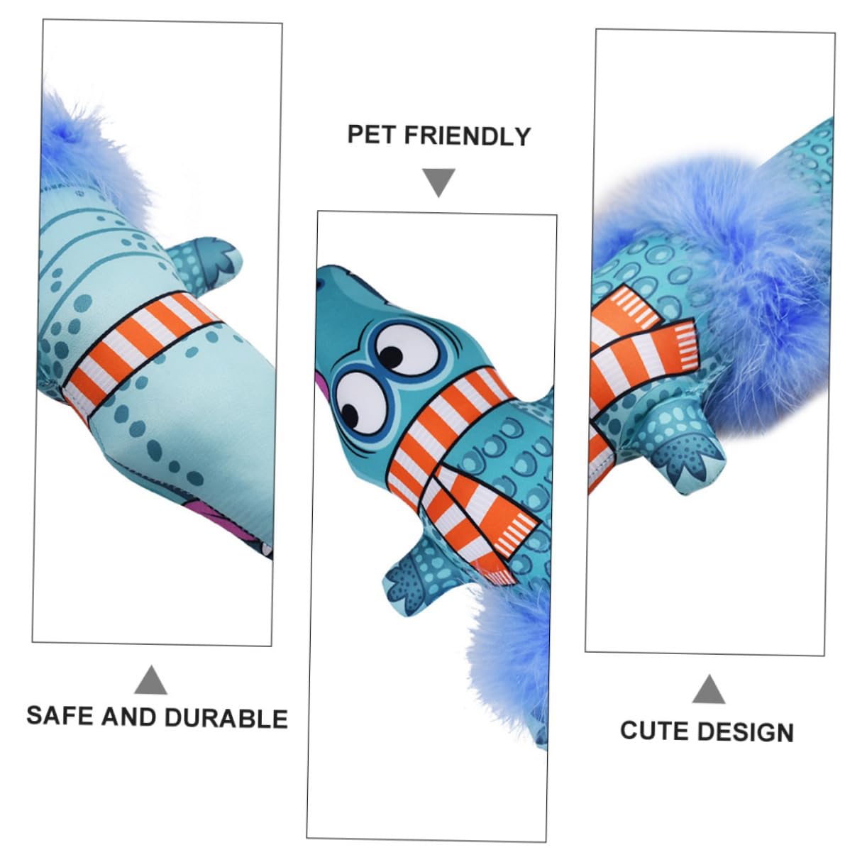 DOITOOL 3piezas Juguete De Gato De Forma De Cocodrilo Hierba Gatera Almohada Interactiva para La Curiosidad y Diversión De Tus Mascotas