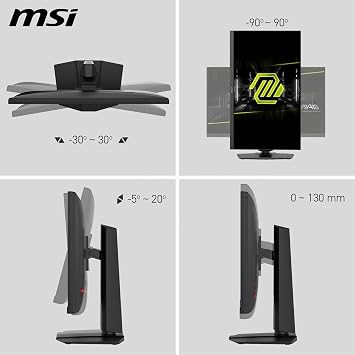 MSI MAG 272URDF E16 Gaming Monitor 27 Inch UHD - Rapid IPS Panel 3840 x 2160 0.5 ms DisplayHDR 400 AI Vision Dual Mode HDMI 2.1 DP 1.4a Adjustable Tilt and Height Black