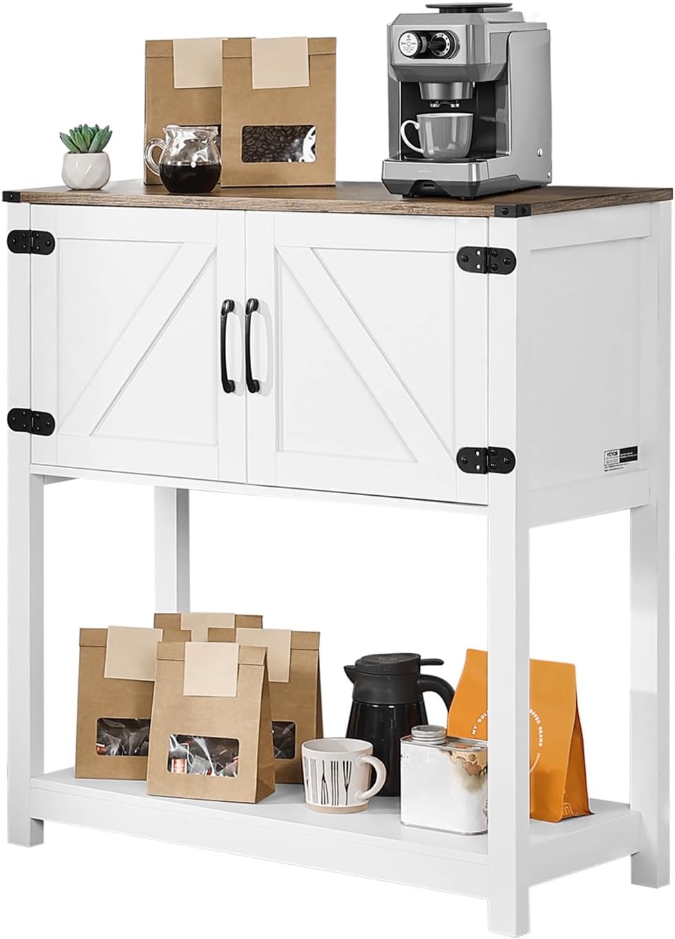 VEVOR Buffet Cabinet, 31.5 Inch Sideboard, Storage Cabinet with Magnetic Doors, Farmhouse Coffee Bar Cabinet for Hallway, Entryway, Living Room, or Kitchen