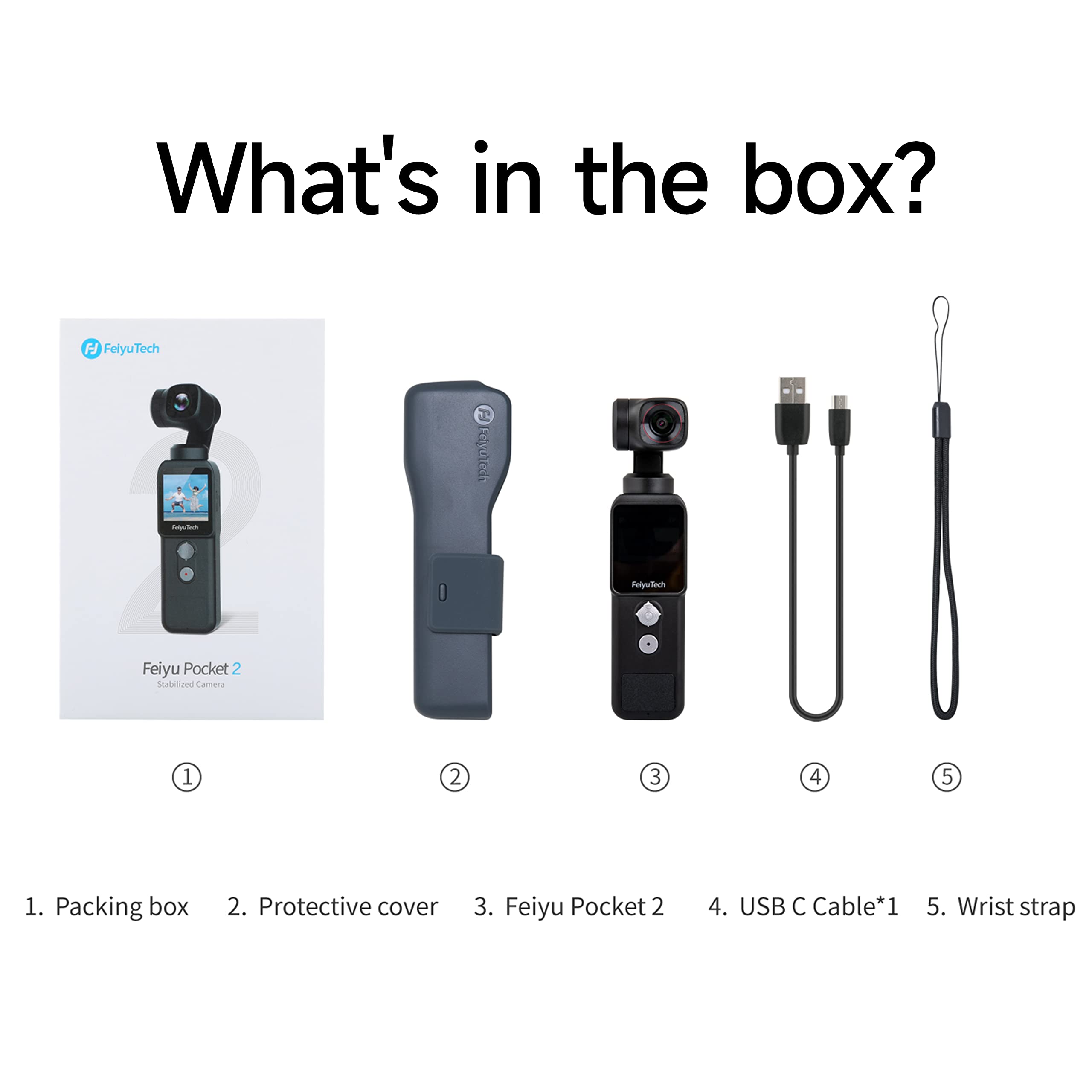 Feiyu Pocket 2 [ufficiale] Piccola Fotocamera 4K per viaggi Vlog