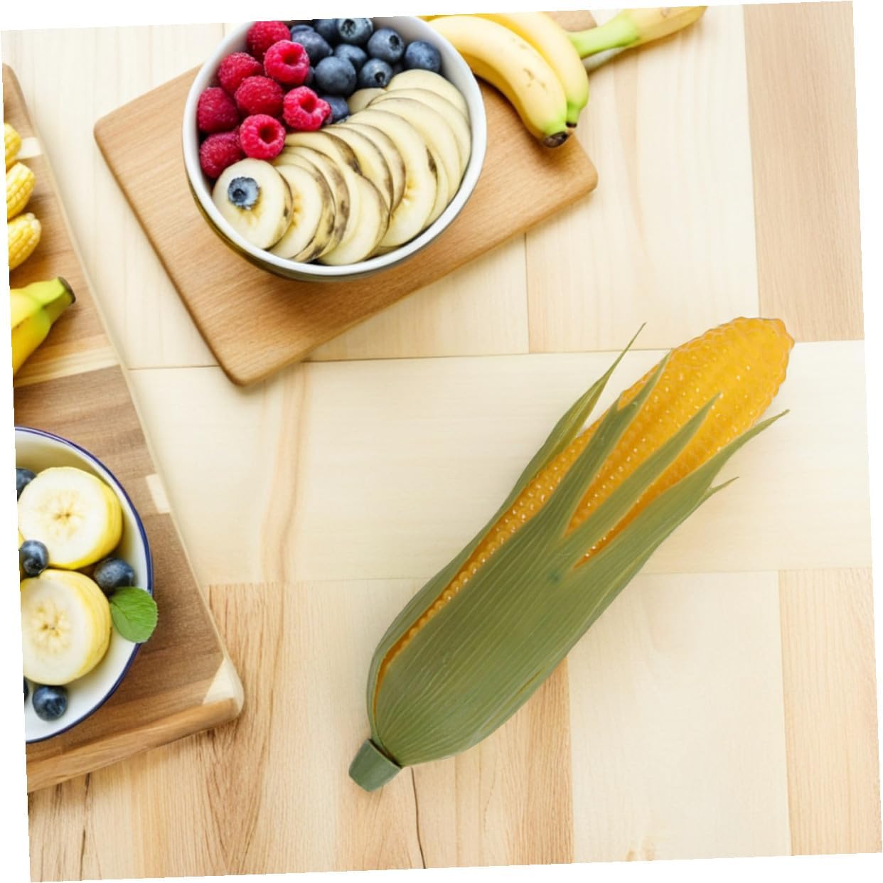 8pcs Artificial Corn Models Lifelike Simulation Corn Cob Faux Vegetable Decor for Kitchen Photography Props and Home Display