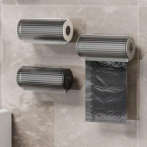 Miniatura 3 de Caja de almacenamiento de bolsas de basura, dispensador de bolsas de basura para cocina, baño, soporte para bolsas de comestibles montado en la