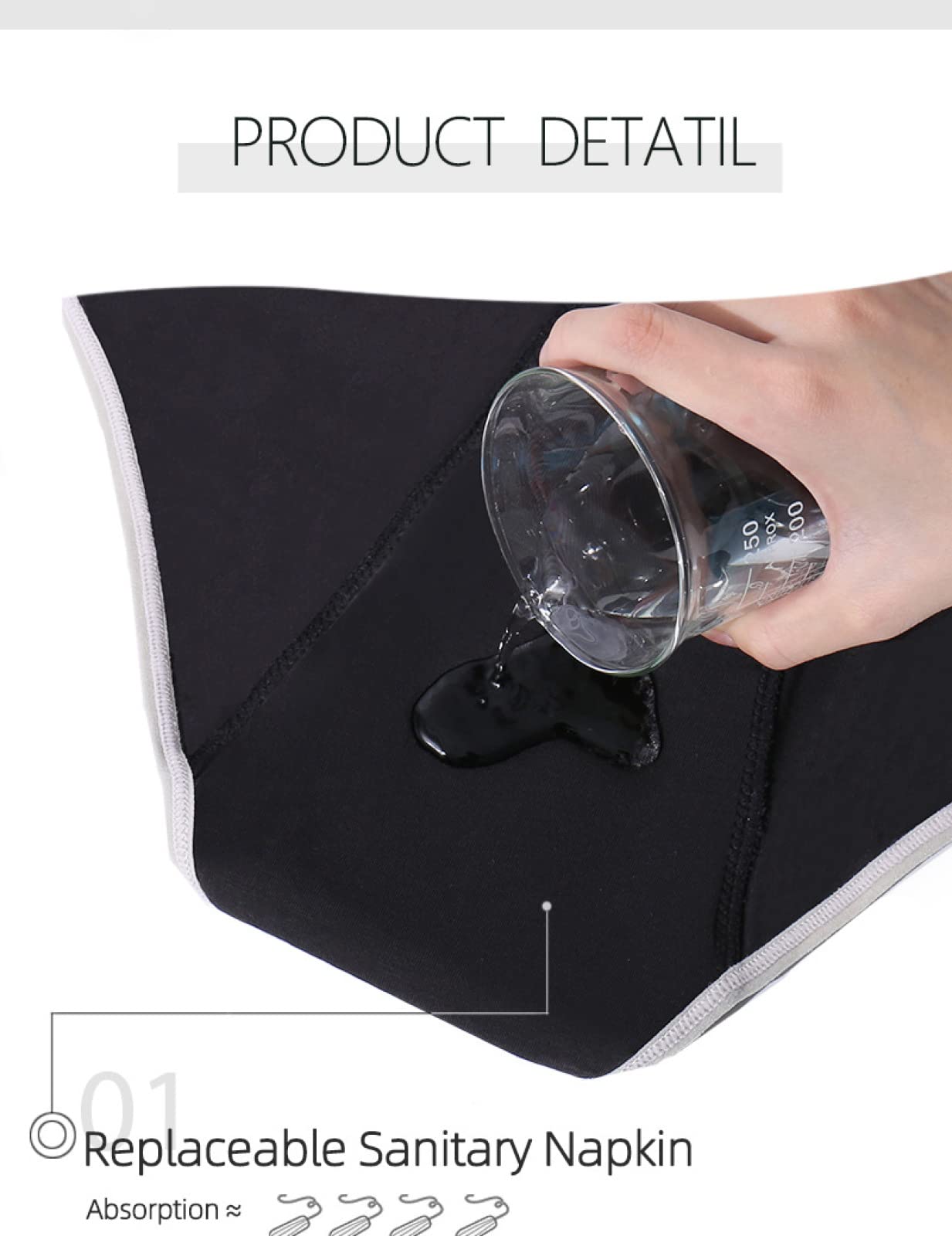 Shorties Femmes 2/4 pièces sous-vêtements physiologiques à quatre couches haute absorption dossier inférieur période menstruelle étanche pantalons physiologiques lavables sans serviette hygiénique