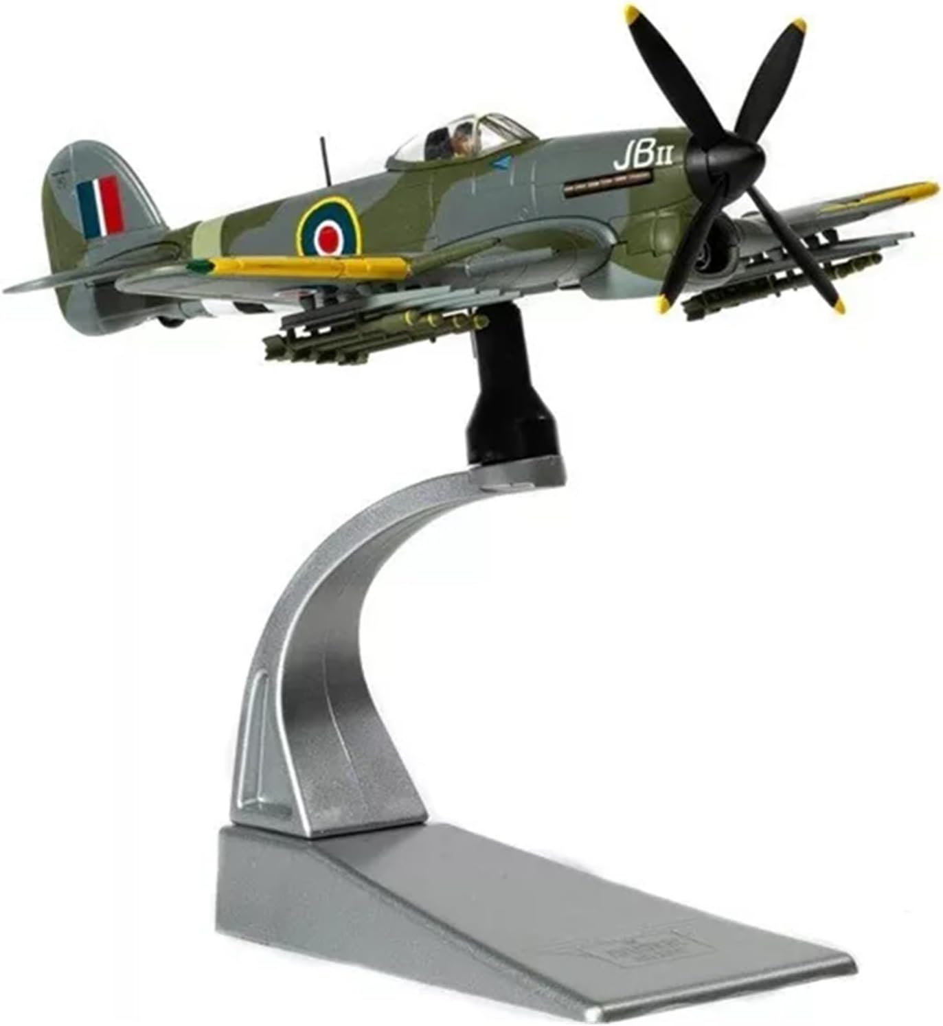 1/72 for Hawker Typhoon Fighter D-Day Die-Cast Green Aircraft Model with Wheels Mini Model Scale Metal Airplane