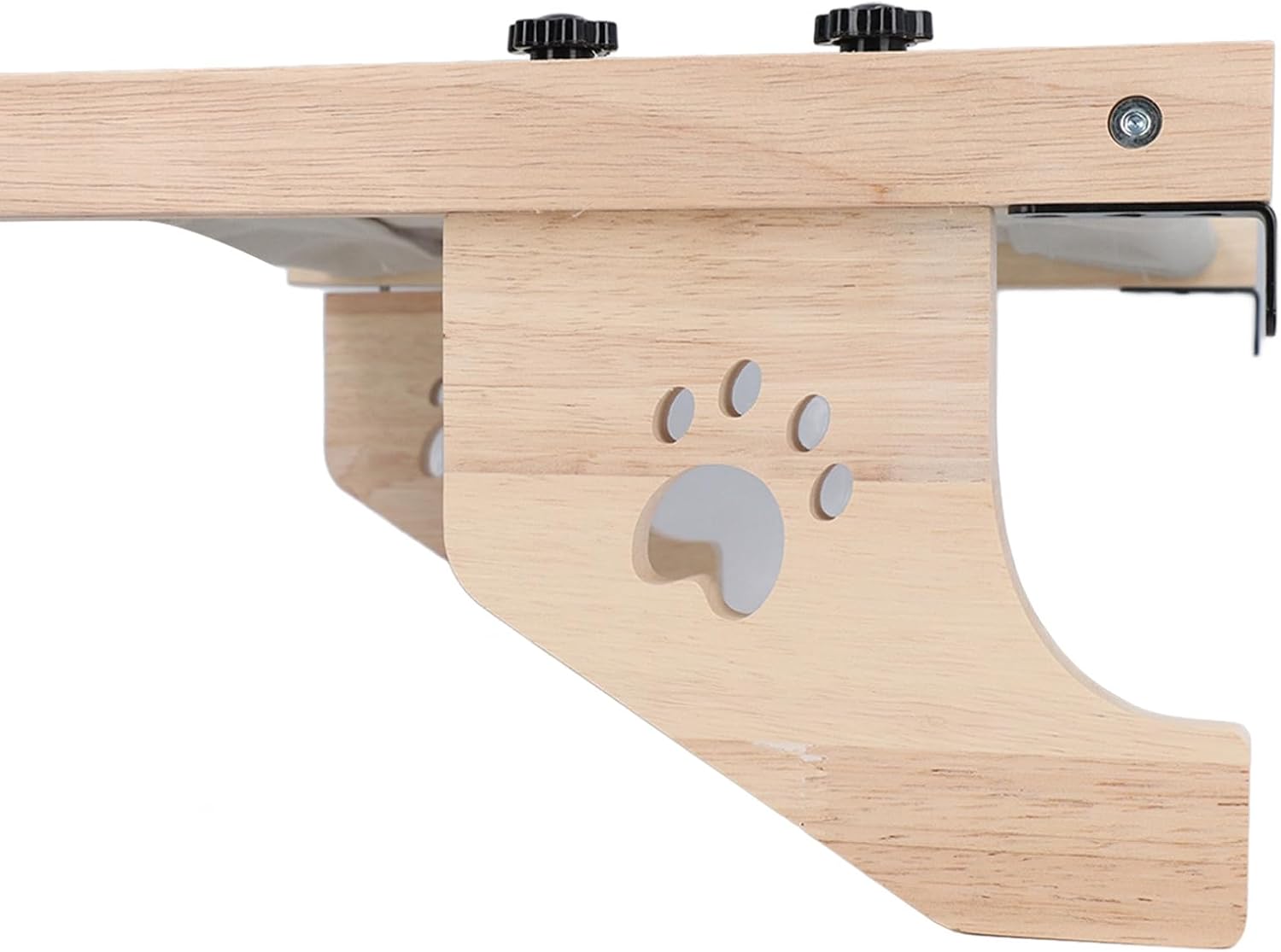 Cat Window Perch, Sturdy Bedside Window Sill Mount Cat Hammock, Solid Wood Frame with Breathable Fabric for Indoor Cats, Easy to Assemble Space - Saving Perch