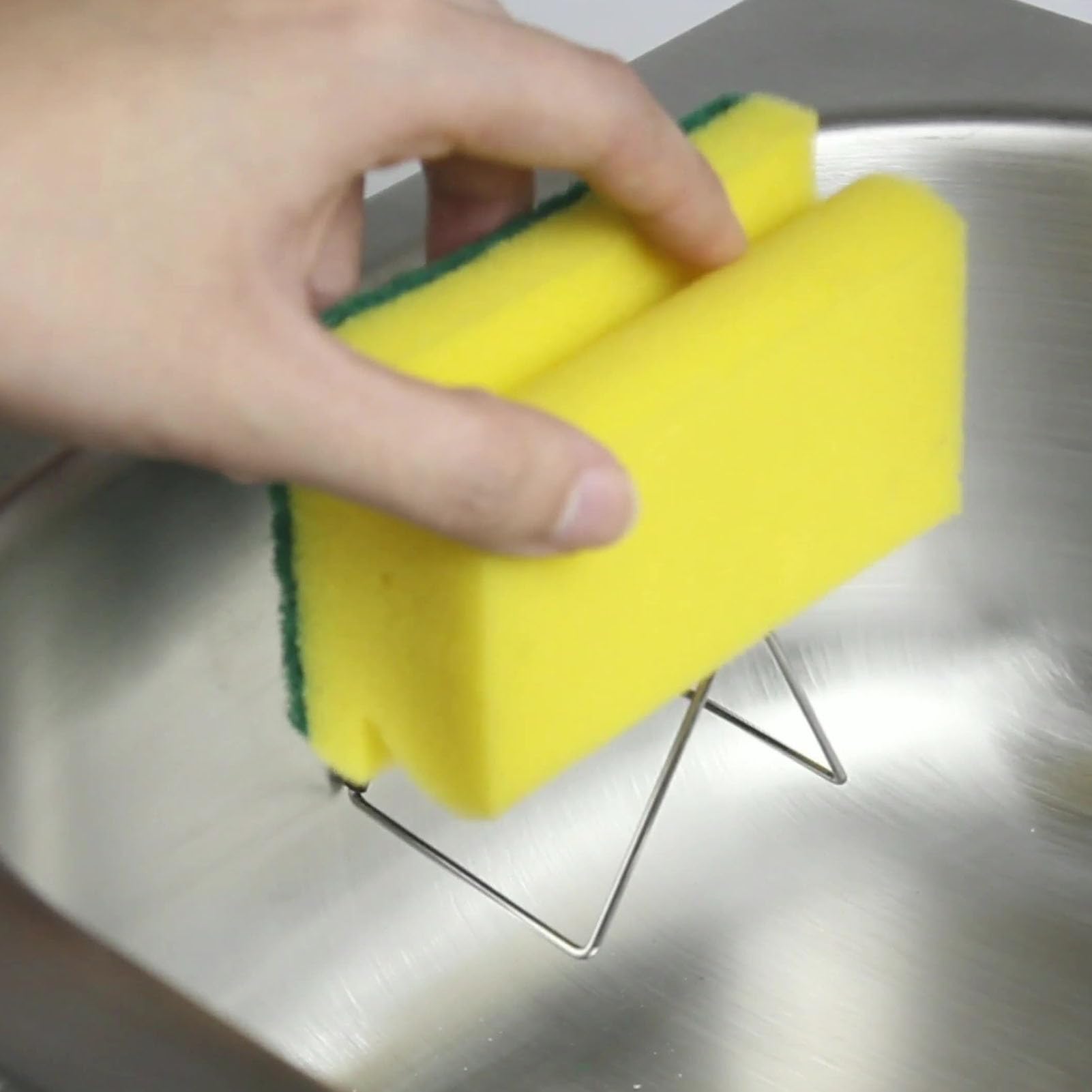 2-pack universele (verstelbare) magnetische houder voor gootstenen - voor sponzen, schrobbers, keuken, badkamer - voor roestvrijstalen gootsteen, keramische gootsteen, granieten stenen gootsteen, enz