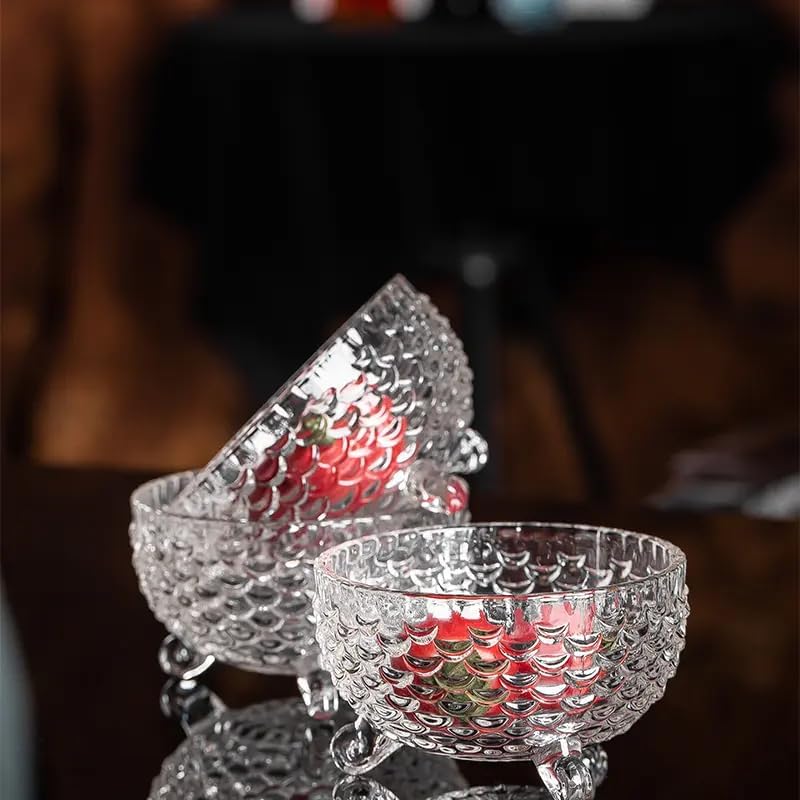 Image of Glassbunny Ice Cream Glass Bowl Pack of 6, 200 ML Crystal Clear Glass Falooda Dessert Bowl Set, Mini Trifle Serving Cup