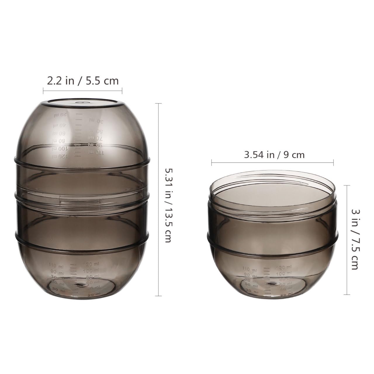 KALLORY Hair Dye Cup, Hair Color Shaker Bowl Plastic Salon Mixing Bowl Hair Color Mixing Tools for Barbershop Home