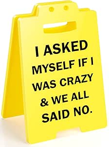 Funny Office Status Sign - 6.3x3.9 Inch Adjustable Cubicle Decor For Coworkers & Boss Gag Gifts