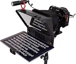 A10 Teleprompter Portátil Smartphone DSLR Câmera Teleprompter Prompter com Suporte de Telefone Controle Remoto para Gravação de Vídeo Transmissão ao Vivo Entrevista Palco Apresentação Discurso