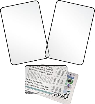 2 Pcs Page Magnifying Sheet 3X Lightweight Optical Plastic Bookmark Flat Magnifier 7.1 X 4.7inch Full Page Magnifier Sheet for The People with Low Vision Reading Small Prints Books Bible Magazines