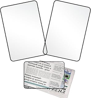 2 Pcs Page Magnifying Sheet 3X Lightweight Optical Plastic Bookmark Flat Magnifier 7.1 X 4.7inch Full Page Magnifier Sheet for The People with Low Vision Reading Small Prints Books Bible Magazines