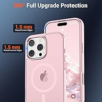 Vista 702 de SUPFINE - Funda magnética para iPhone 13 Pro Max (compatible con MagSafe), (protección contra caídas de grado militar de 10 pies), delgada, Negro