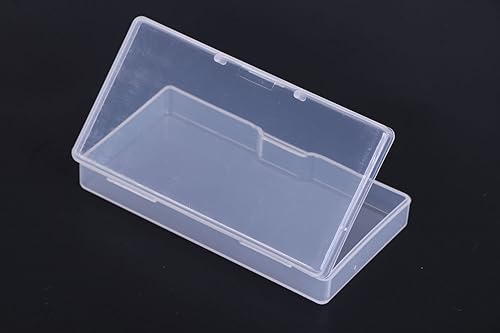 Miniatura 7 de Mini Skater Caja de plástico visible de alta transparencia de 3.52 x 1.8 x 0.55 pulgadas, caja de almacenamiento transparente de tamaño pequeño con