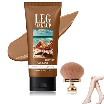 Legs Makeup Waterproof with Brush,No Transfer Body Concealer,Tattoo Cover Up Makeup Waterproof,Long Last Body Foundation for All Skin Tones,100ML Bronze