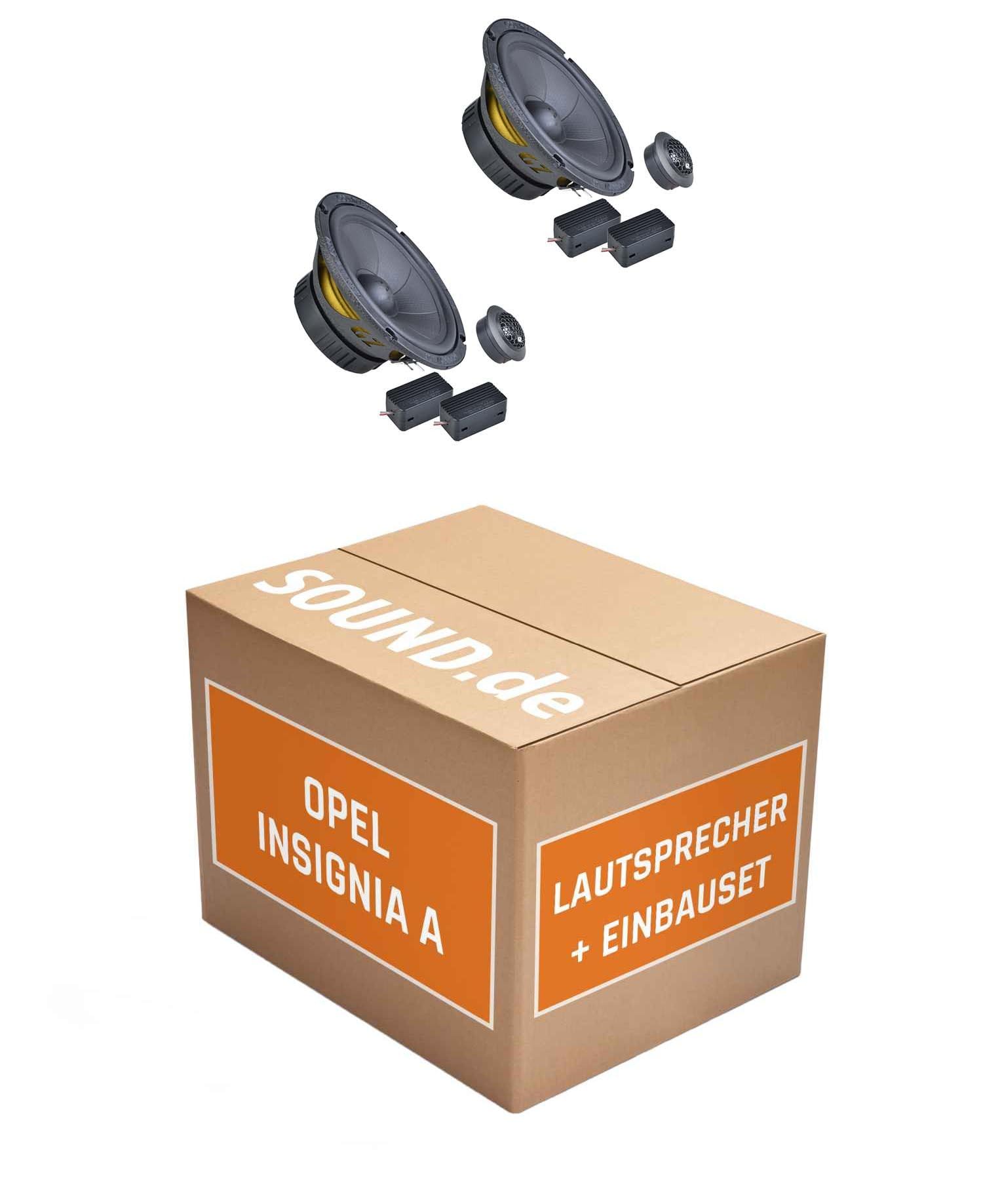 Lautsprecher Boxen Einbaupaket für Gro, Zero GZIC 1652 kompatibel mit Opel Insignia A vorne | 2X Tief-Mitteltöner 2X Hochtöner