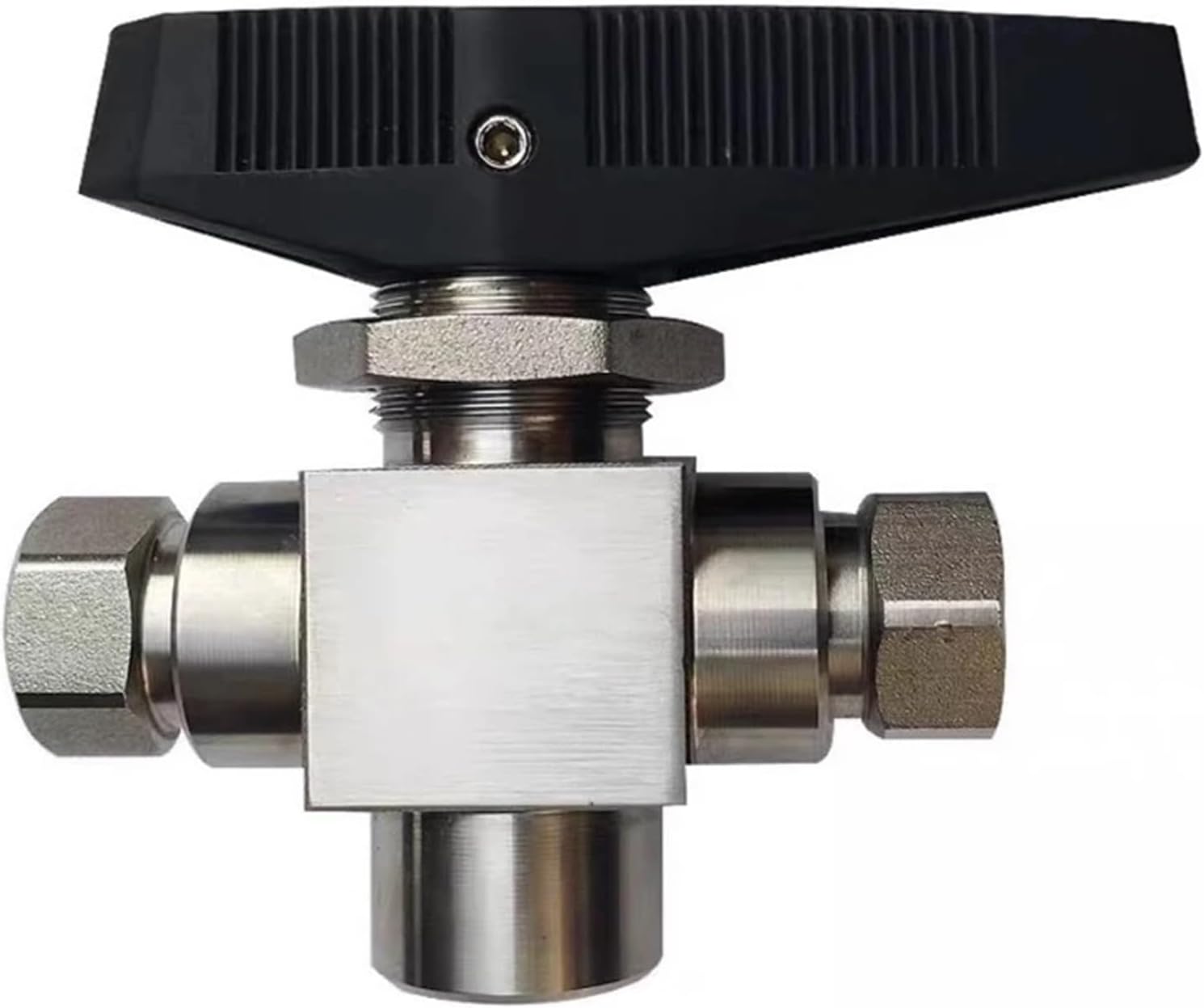 1pcs 6000 PSI CNG 83F1/4" NPT Female High Pressure 316L Stainless Steel L Port Tee 3 Ways Ball Valve for Gas Filling Station