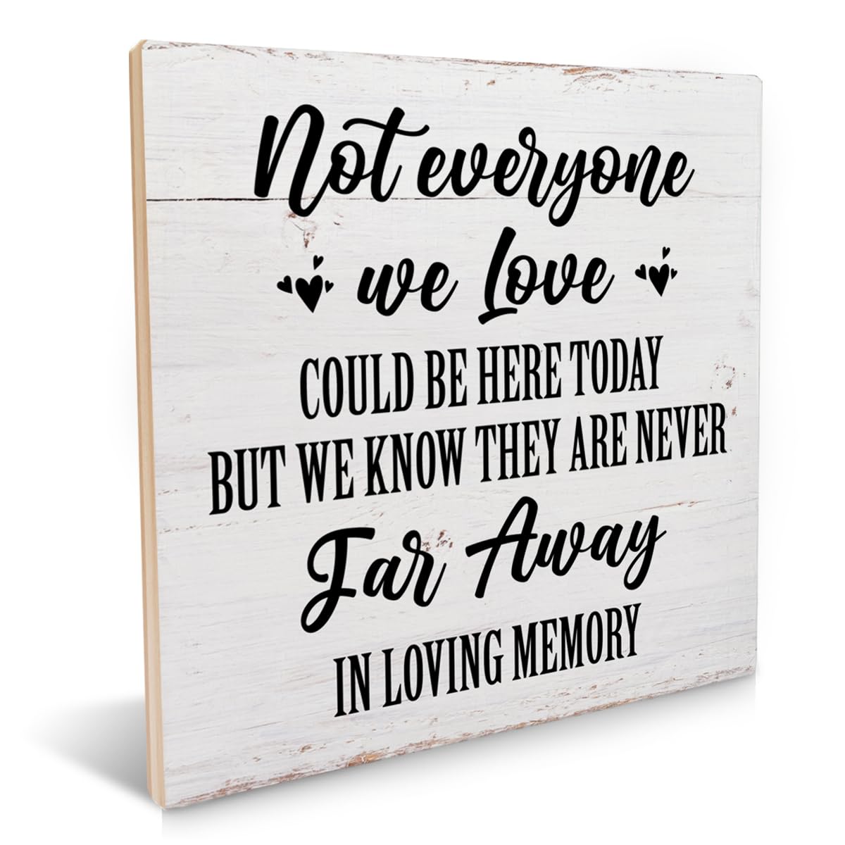 Kkcmmy Wood 335 Wedding Remembrance In Loving Memory Wood Plaque Tabletop Sign - We Know You Would Be Here Today Wall And Desk Decor 5 X 5 Inches