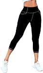 VOOVEEYA Curvy Womens Leggings, High Waisted Yoga Pants with Back Pockets Tummy Control Stretchy Workout Gym Tight