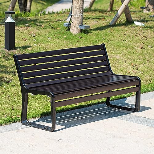 Silla de salón para exteriores, banco de aluminio impermeable y resistente a la luz solar para patio, balcón, jardín
