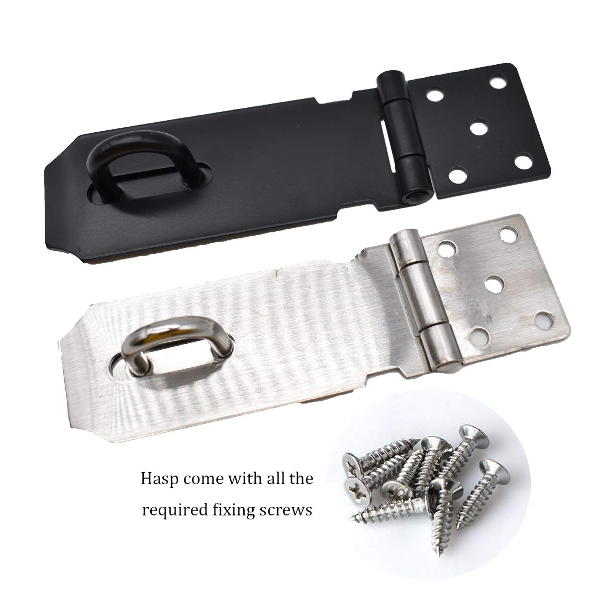 Chiusura A Scatto Porta 4 Pollici - Hasp Acciaio Inox Con Viti Per Serrature - Foto 8