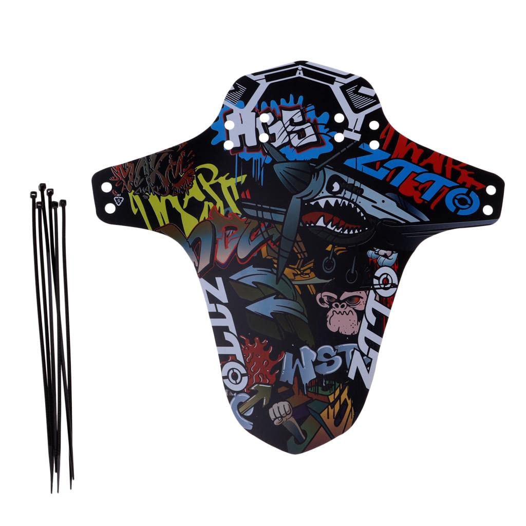 Lightweight Mountain Bike Fender Mud Guard, MTB/Road Bike Mudguard,Rear Front Mudguards with 6Pcs Cable Ties-image-5