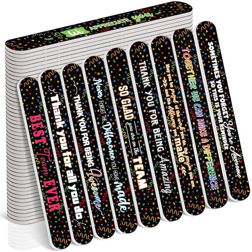 50 Pack Employee Appreciation Gifts for Coworkers Black Nail Files
