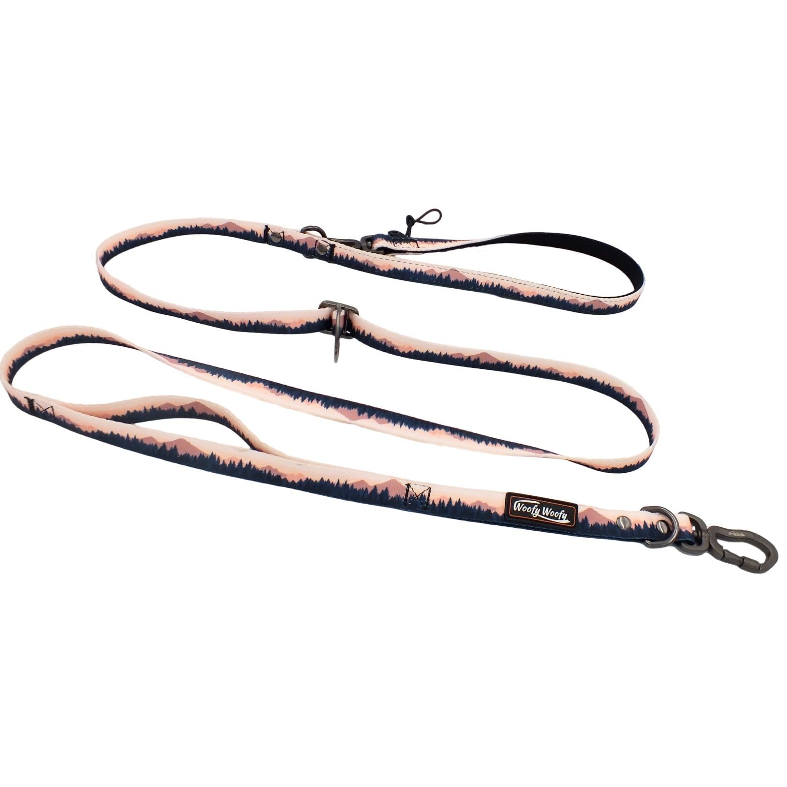 Woofy Woofy 6in1 Multifunctional Dog Leash, Hands Free Dog Leash, Adjustable Length 2M, Twilight Forest Print