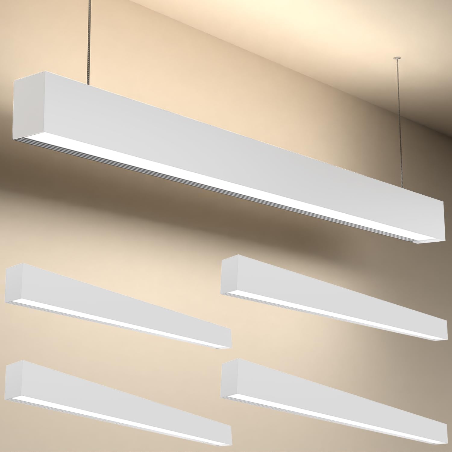 Sunco LED Linear Up/Down Pendant Suspension Hanging Facility Industrial ...