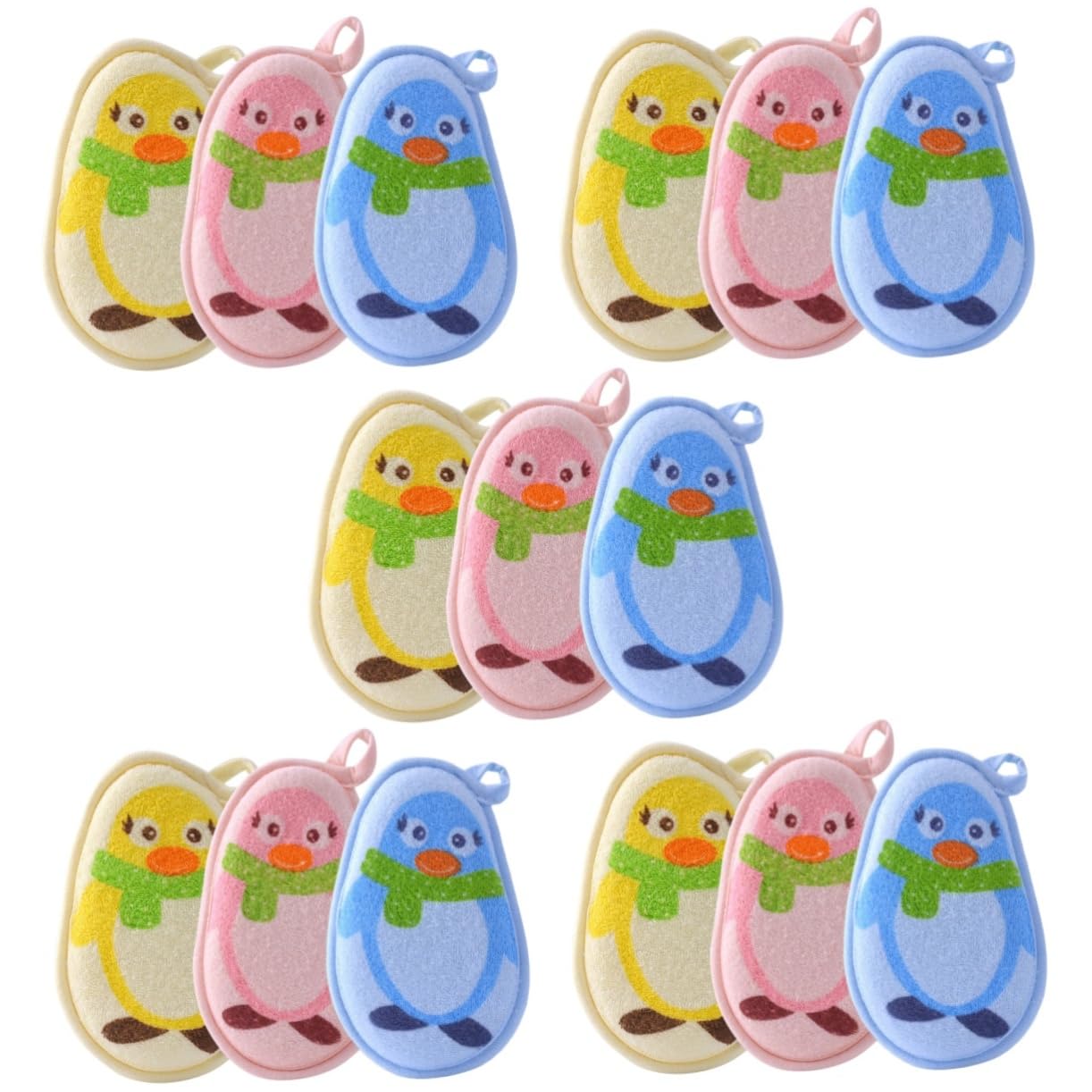 Toyvian 5 Set Di Spugne Per Il Corpo Resistenti Allusura Spugne Per La Doccia Portatili Per Neonati Per Il Bagno 3 Pezzi*5