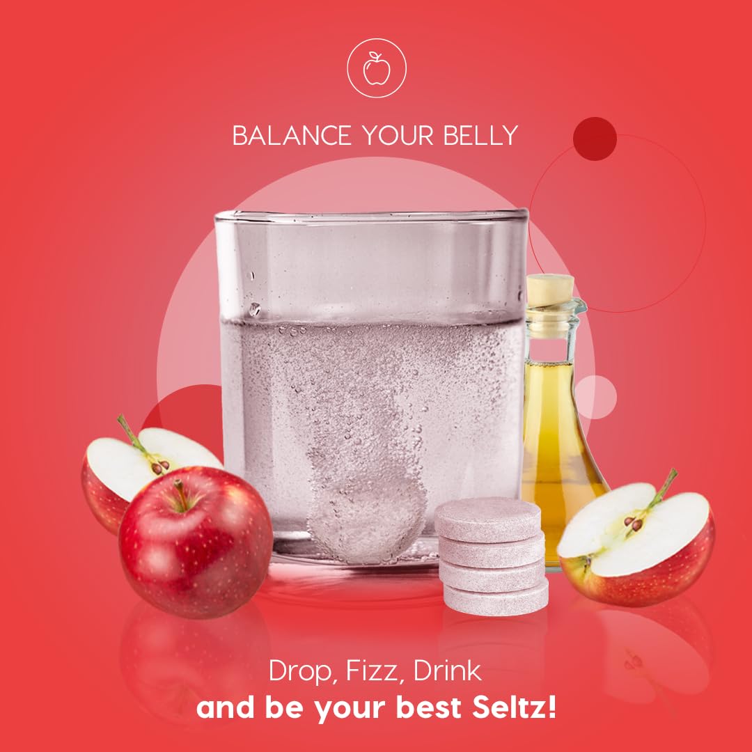 Seltz Apple Cider Vinegar Drink Tablets, Effervescent ACV with Vitamin B6 — Amazon image 4