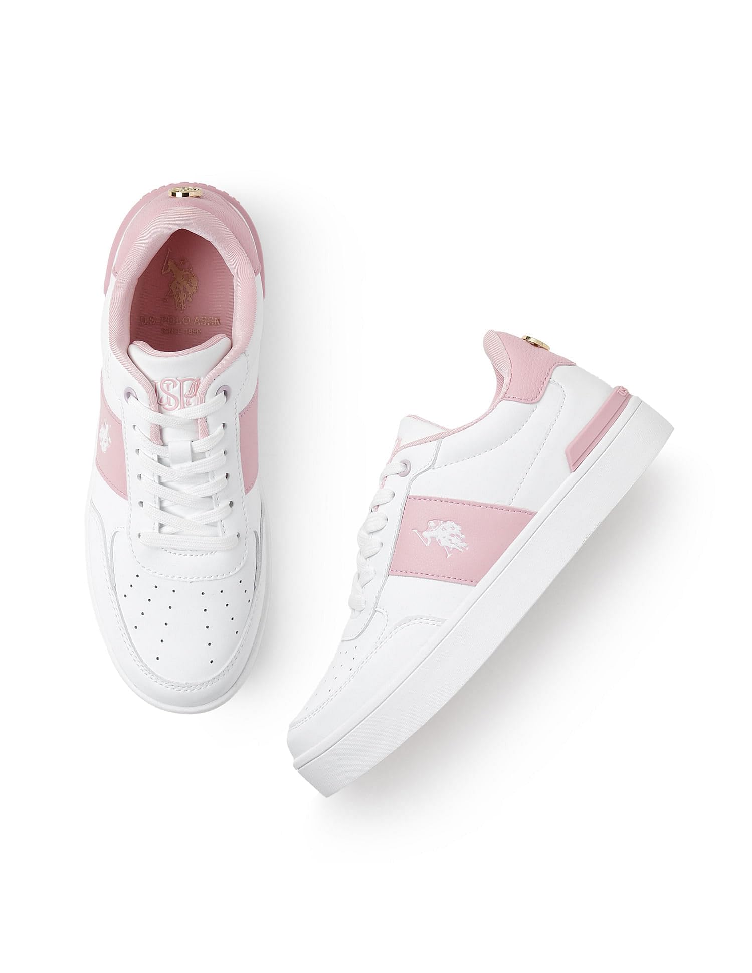 U.S. POLO ASSN. Womens UNO 2.0 Pink Sneakers-(UK7)(US8)(1FD24608P05) (B0D9BV1YS8) Amazon Price History, Amazon Price Tracker
