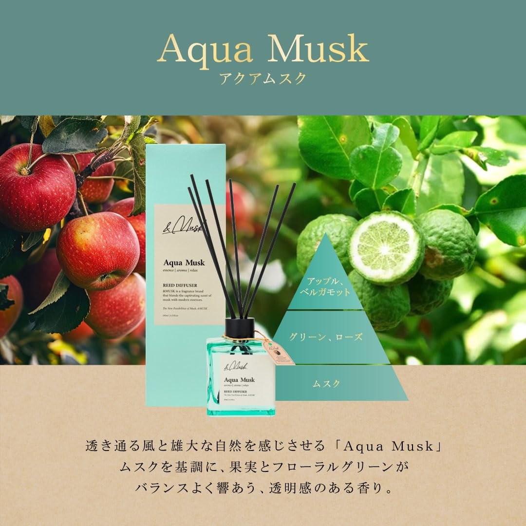 Amazon.co.jp: &MUSK リードディフューザー 180ml アロマ ルーム