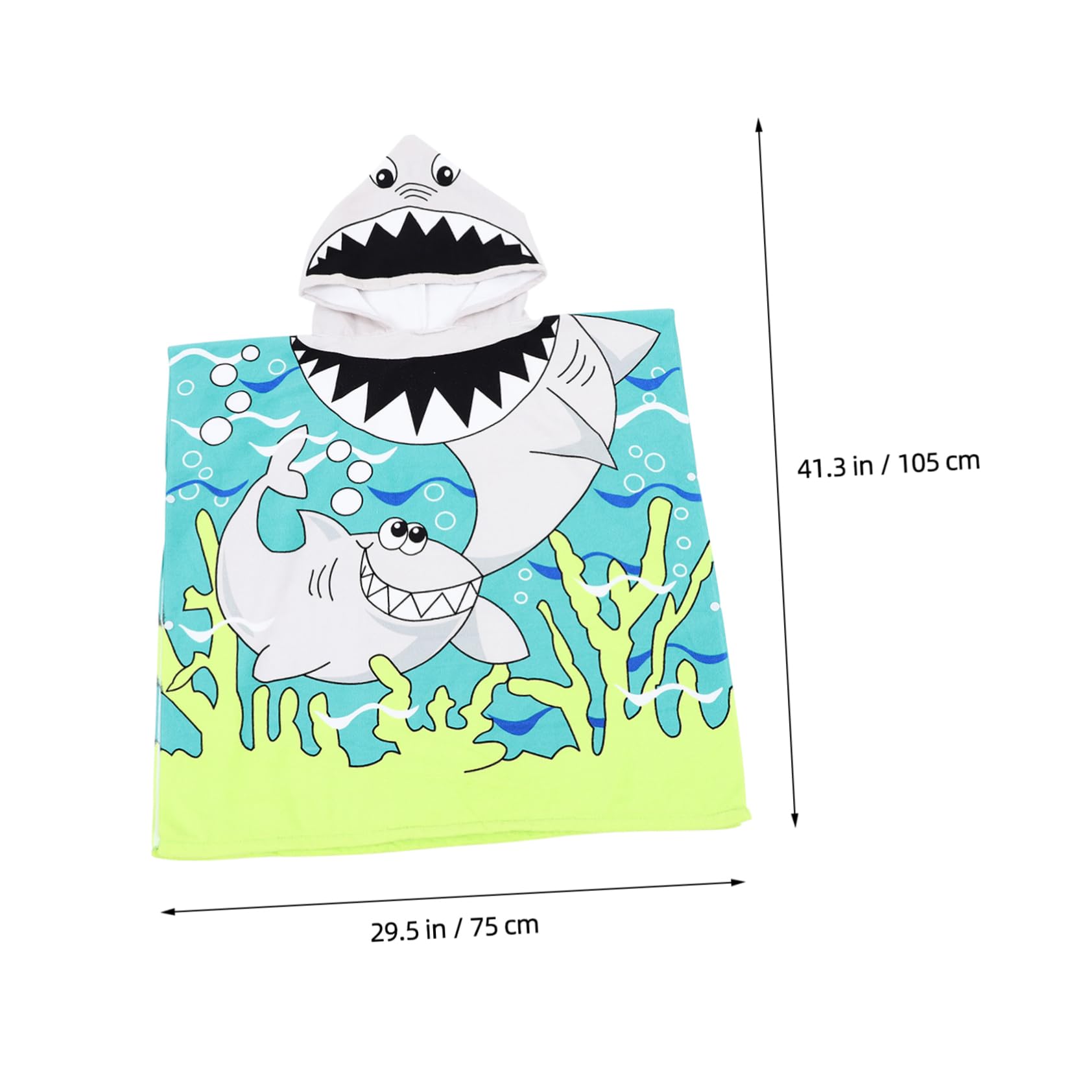 VICASKY 4stücke Hooded Junge Mädchen Bademantel Saugfähiges Badetuch Mit Cartoon-Muster Für Mädchen Nach Dem Baden Oder Schwimmen Schützt Vor Kälte Weiches Mikrofaser-Material