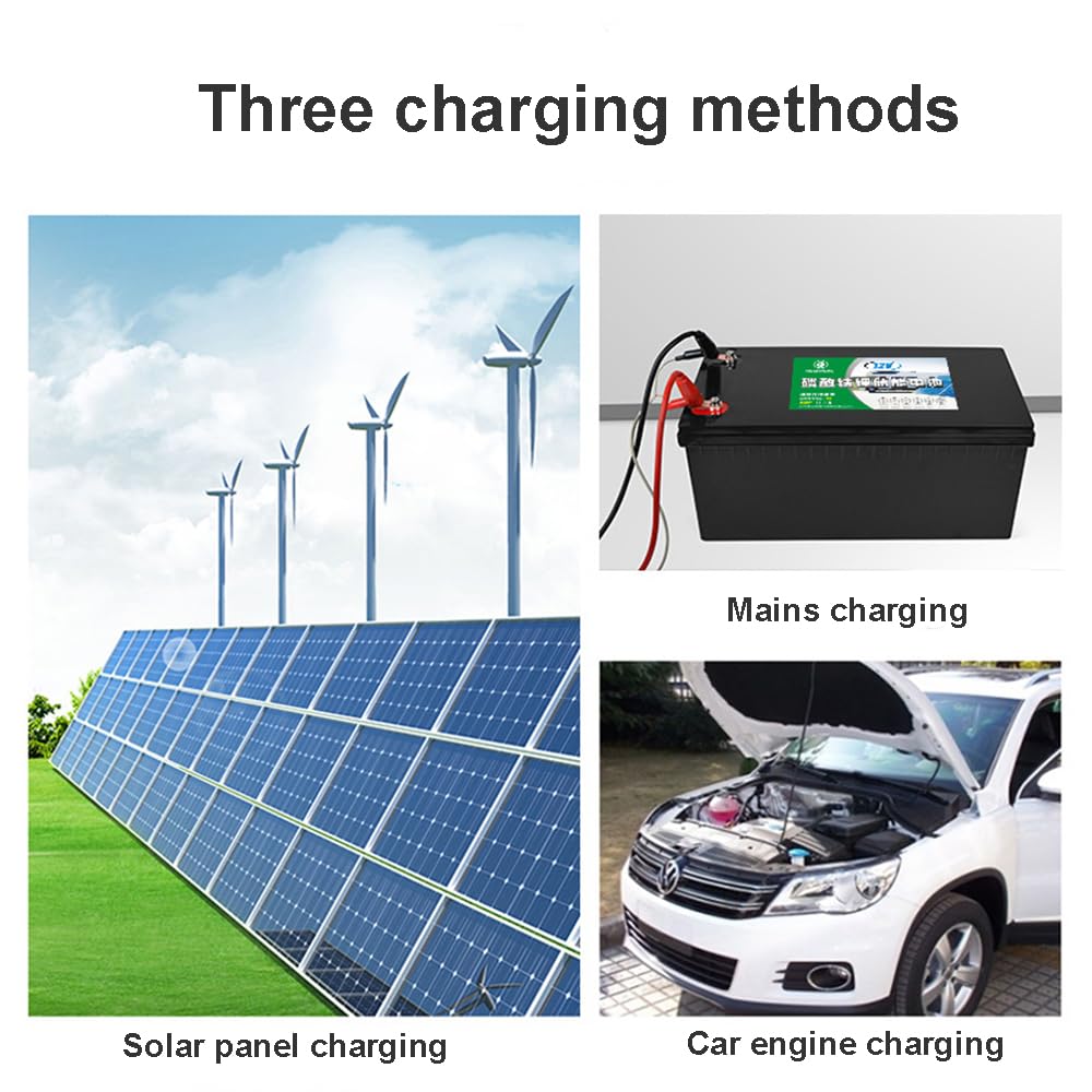 Batteria al Litio Ferro fosfato LiFePO4 da 12 V 100 Ah 150 Ah 170 Ah per Motori elettrici, Pannelli solari, Camper, Barche, carrelli da Golf, Applicazioni Fuori Rete,12v,150Ah