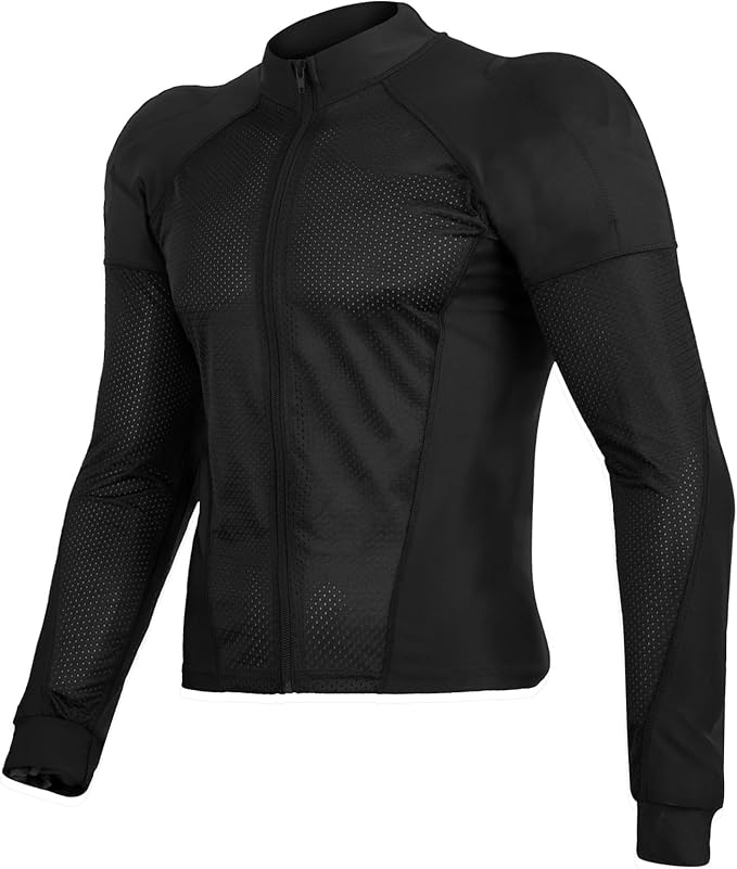 ALPHA CYCLE GEAR Motorcycle Shirt Armor Mesh Moto Riding Armour Jacket for Men and