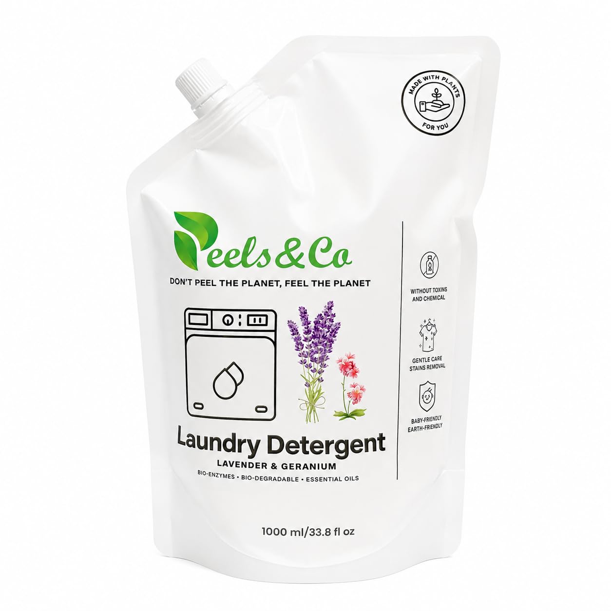 Natural Laundry Liquid Detergent | Plant-Based, Non-Toxic & Eco-Friendly | Tough on Stains & Odour | Colour Safe Fabric Care | Suitable for Front & Top Load Washing Machines | 1 L |-image-6
