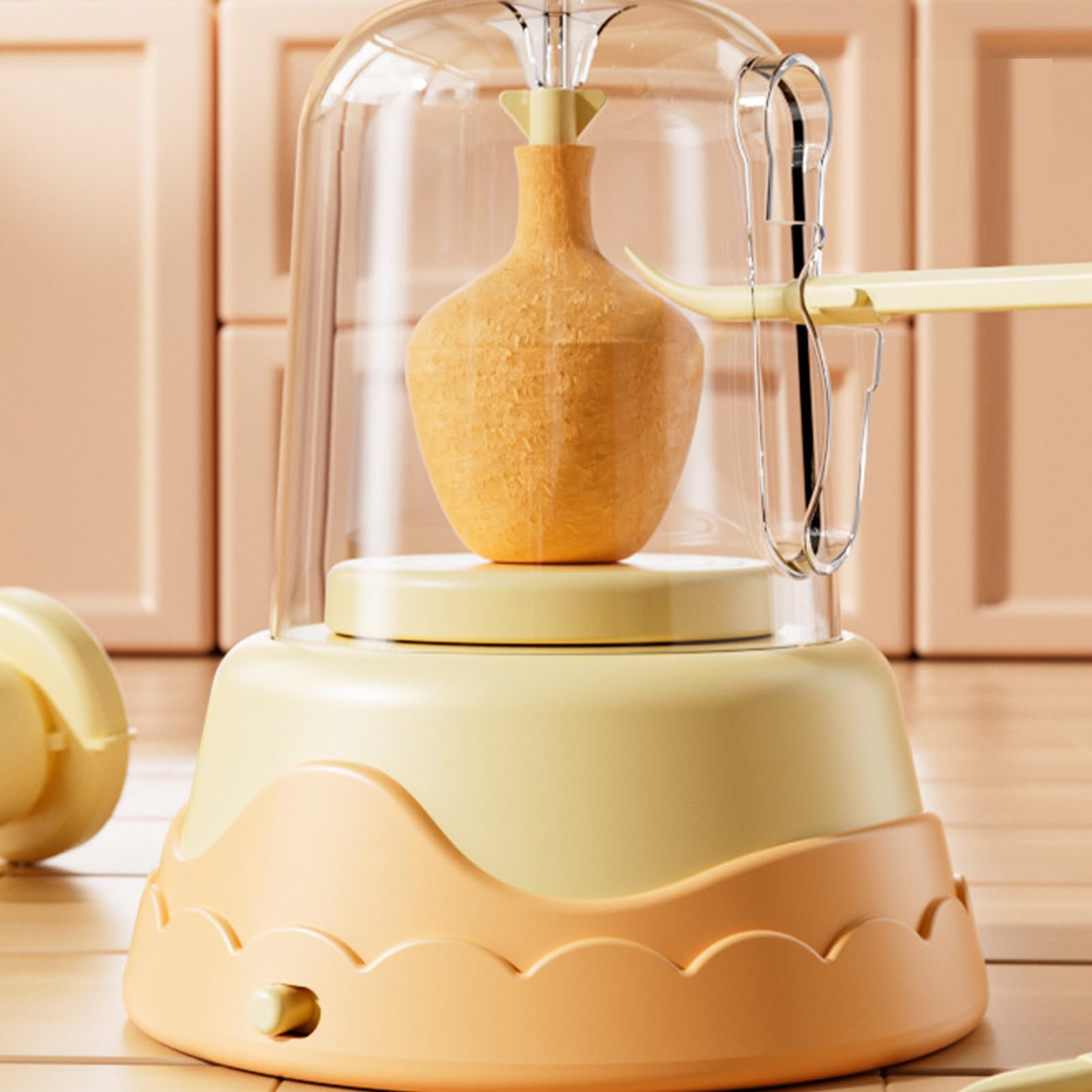 Pottery Kit, Clay Wheel, Air Dry Sculpting Set, Handmade Ceramics Tools, Beginner Craft Supplies for Adults and Kids, Creative Art Project, Studio Activity 5.12x5.12x5.91 Inch