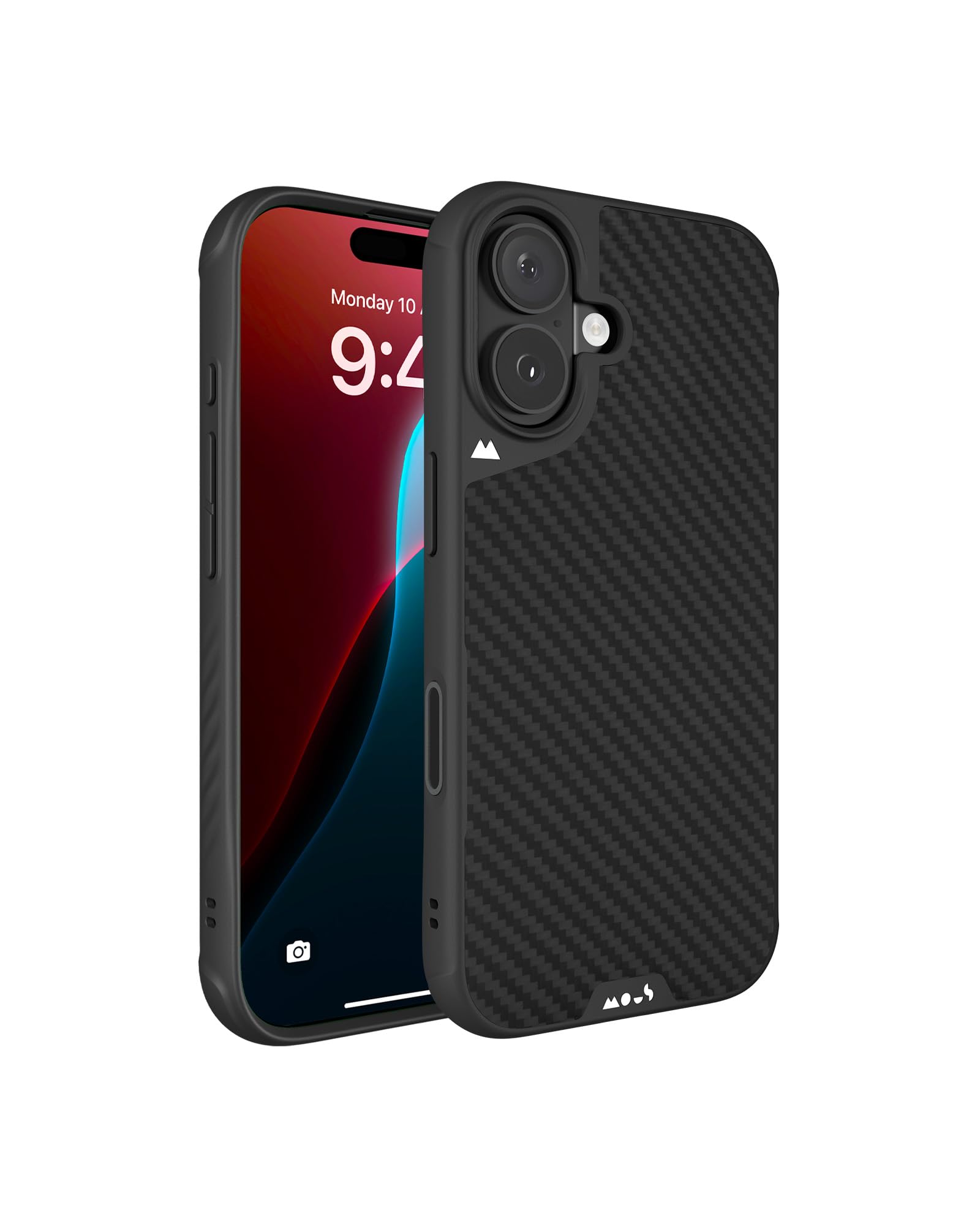 Mous for iPhone 16 Case MagSafe Compatible with Camera Control Button- Limitless 6.0 - Carbon Fibre - Protective Shockproof Phone Cover