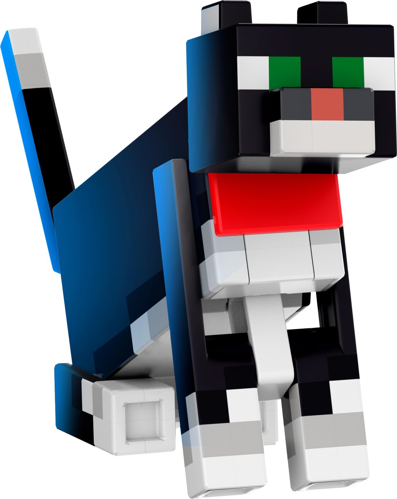 Minecraft Diamond Level Action Figure, Tuxedo Cat with 4 Accessories, 5.5-inch Collector Scale & Pixelated Design